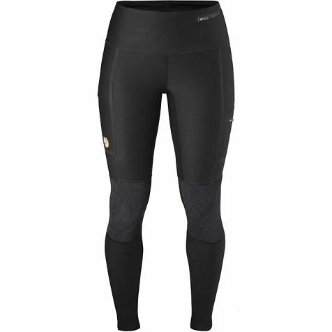 Fjallraven Abisko Trekking Tights Black Singapore For Women (SG-563546)